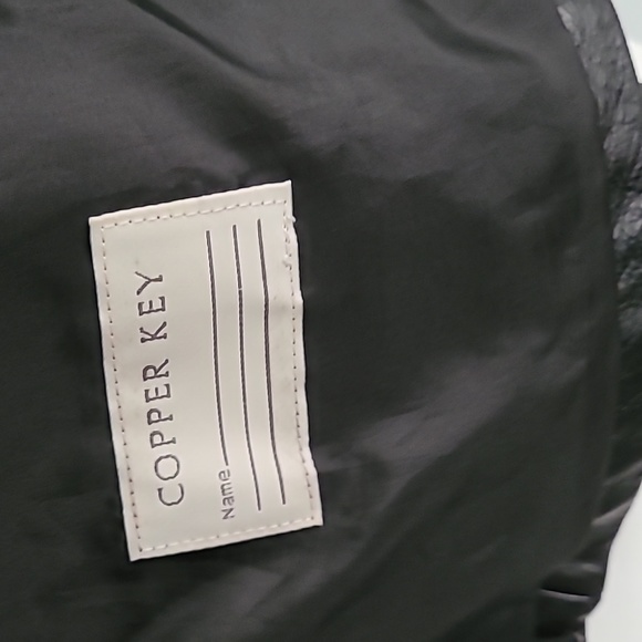 Girl's Black Copper Key Genuine Leather Jacket Size 14/16 - Picture 4 of 10